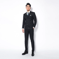Bộ đồ đôi phù hợp với bộ đồ ba lỗ nam Kawasawa phiên bản Hàn Quốc của bộ đồ cổ rộng tự trồng phù hợp với kinh doanh - Suit phù hợp shop quần áo nam