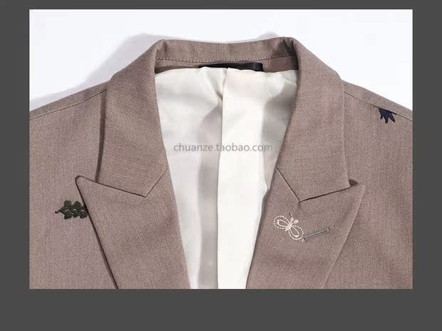 Kawasawa mùa thu British Slim đơn ngực phù hợp với hai mảnh dán đậu đậu phù hợp với áo khoác nam giản dị áo vest nam trung niên