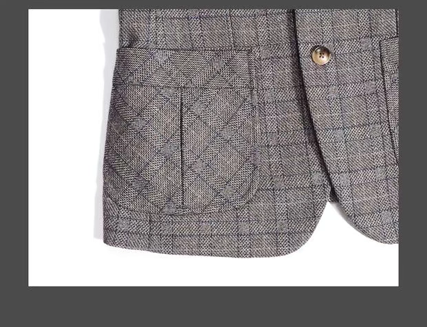 Kawaze Mens British Retro Suit Bộ đồ ba mảnh 2019 Hàn Quốc Mỏng nhẹ Công sở Công sở Bộ đồ kẻ sọc - Suit phù hợp