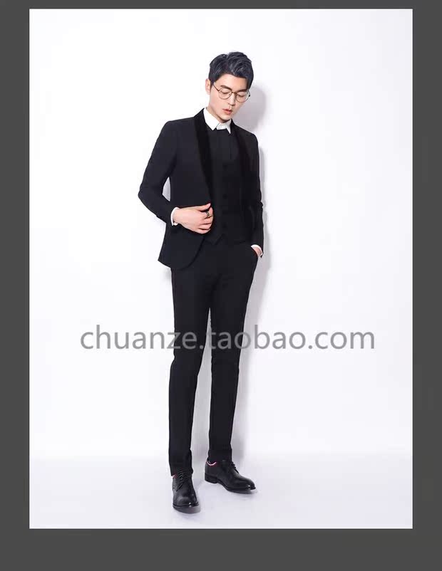Quần lửng nam màu đen nguyên bản của Kawasawa đồ vest nam