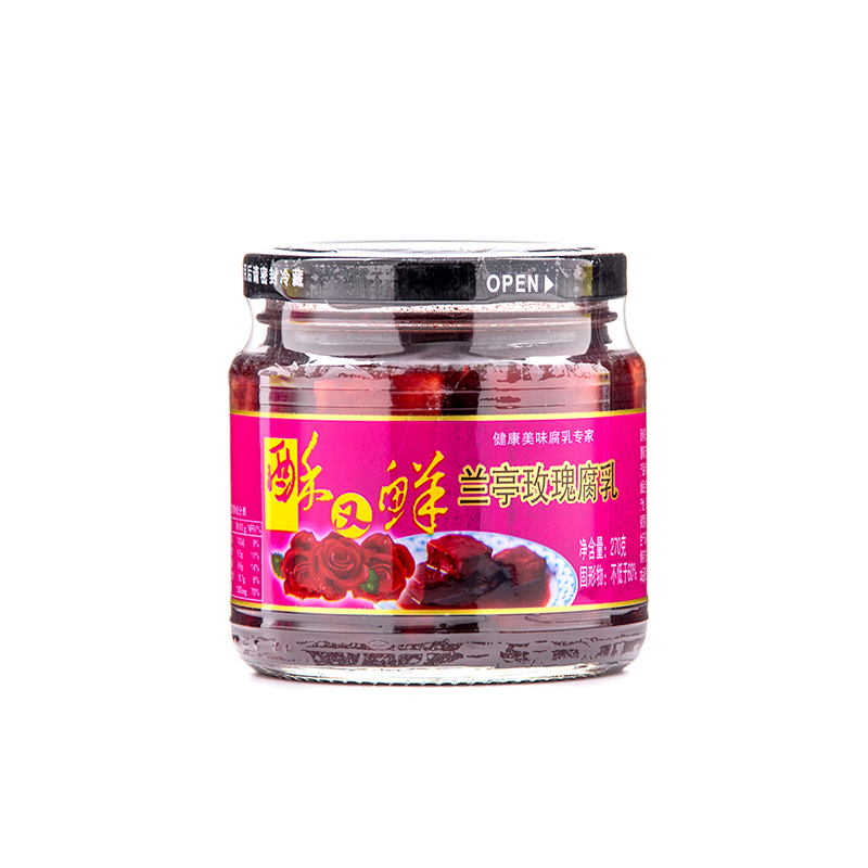 Lanting crisp and fresh rose curd 270g sauce curd South milk mixed with porridge Next meal Shaoxing red tofu milk