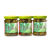 Dutch crispy melon 170g*3 bottles of pickled cucumbers with sauce Classic pickles pickles Sweet and sour sauce cucumbers under the meal