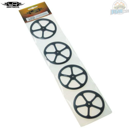 Набор маневровых колес для туристического автомобиля YR Yeah Racing 1/10, синий и черный #YT-0069