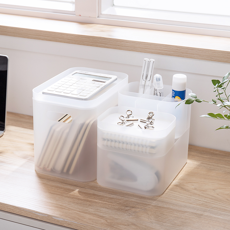 Nachuan scrub cosmetic desktop storage box unprinted dormitory desk finishing box stationery sundries medicine storage box