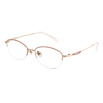 Helen Keller Gold Wire Half-frame Flexible Exquisite Titanium Alloy Can Be Matched With Prescription Myopia Glasses for Women Anti-Blue Light H86017