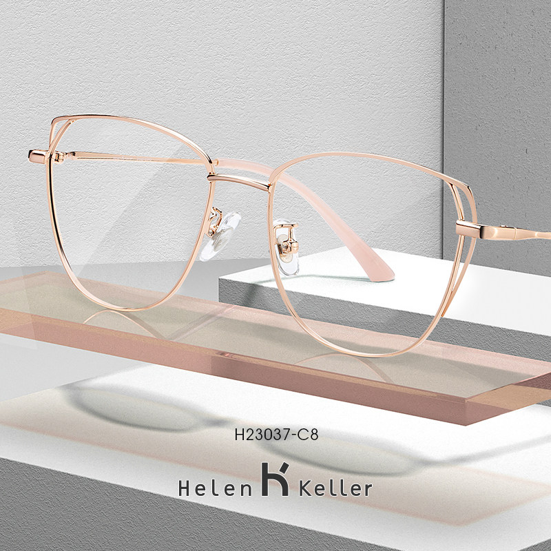 Helen Keller Optical Eye frames Lenses Lenses Myopia-Inwind Large Face Spectacle Women's Anti-Blu-ray Han Edition Tide