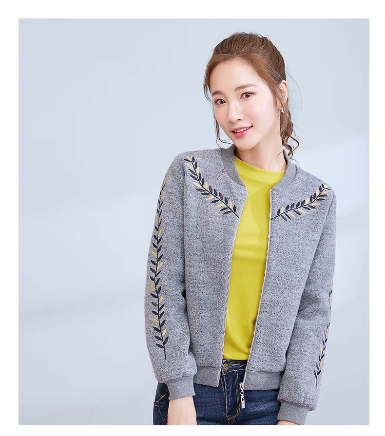Ai Lusi Ting 2018 mùa đông mới Hàn Quốc áo khoác len trẻ em ngắn tay dài mùa xuân và áo khoác mùa thu 5129 áo khoác nữ uniqlo