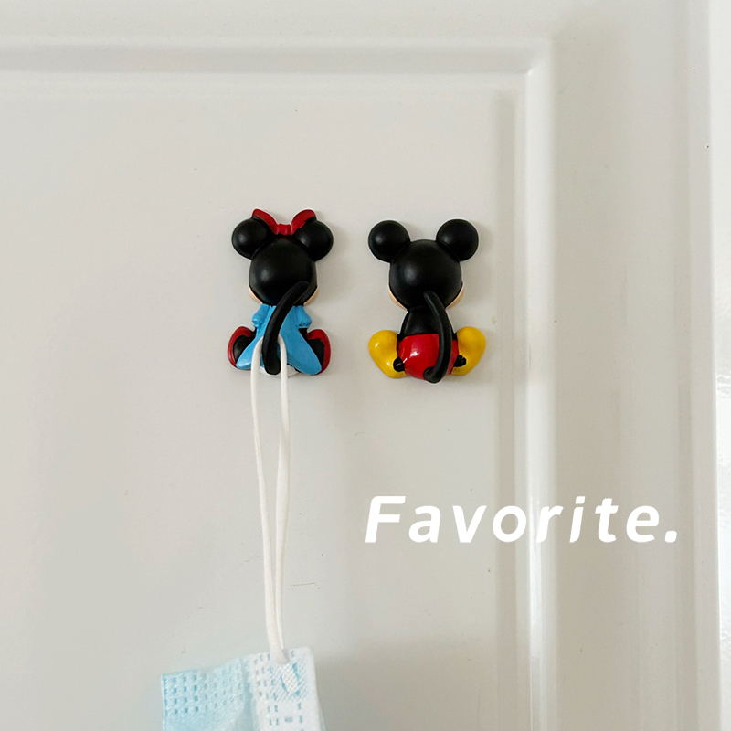 Cute Door Hook Mickey Tail Refrigerator Magnet Mickey Mouse Silhouette Magnet Creative Decorative Ornament