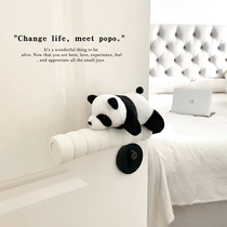 2024 new cute panda anti-static door handle glove protective cover entry unit childrens room door anti-collision decoration