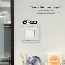 Switch frame cover original briquette wall decoration wall sticker household single open double open acrylic socket protective cover