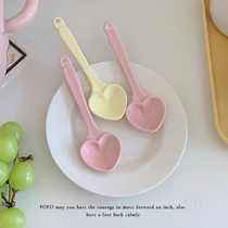 Macaron Loving Spoon Cute Ceramic Soup Spoon Spoon Stirring Spoon High Face Value Coffee Spoon Ice Cream Sweet Spoon