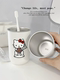Kt Cat Stainless Steel Mouthwash Cup for Men and Women, Couple Toothbrush Cup, Anti-Mold, Anti-Drop, Brushing and Rinsing Cup, Household Wedding Preparation Toothbrush Cup