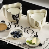 Легкая роскошная рвота с костяным диском домик керамический вкус диск маленькое блюдо с высоким содержанием медведей медведей пельмены соус диск