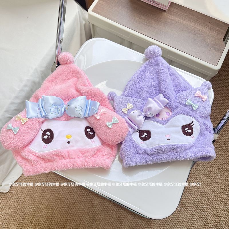 Cute Cartoon Devil Bunny Absorbent Hair Drying Cap Thickened Turban for Bathing and Wiping Hair Cute Cartoon Devil Bunny Absorbent Hair Drying Cap Thickened Turban for Bathing and Wiping Hair