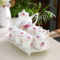 Bone China water set home Cup teacup living room simple cold Kettle Teapot tea set European cup set