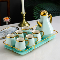 Nordic ceramic light luxury style tea set home living room creative simple water Cup Kettle Teapot water Cup