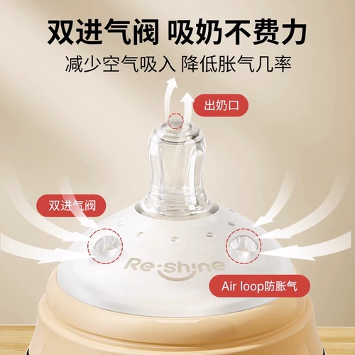 Аксессуары для новорожденных, стеклянная бутылочка для кормления для младенца, соска, пылезащитная крышка, завинчивающаяся крышка, ручка