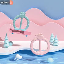 Small potato tooth gum grinding tooth stick baby baby toy bite silicone anti-eating bracelet artifact soft can be boiled