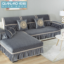 Autumn Winter New Plush Sofa Cushion Cover Customize Full Bag Universal Brief Modern Non-slip Cloth Art Sofa Cover Cloth