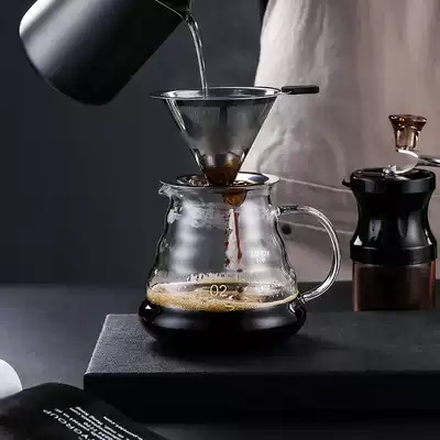 seecin borosilicate glass coffee sharing pot thickened heat-resistant cloud pot coffee drip filter set