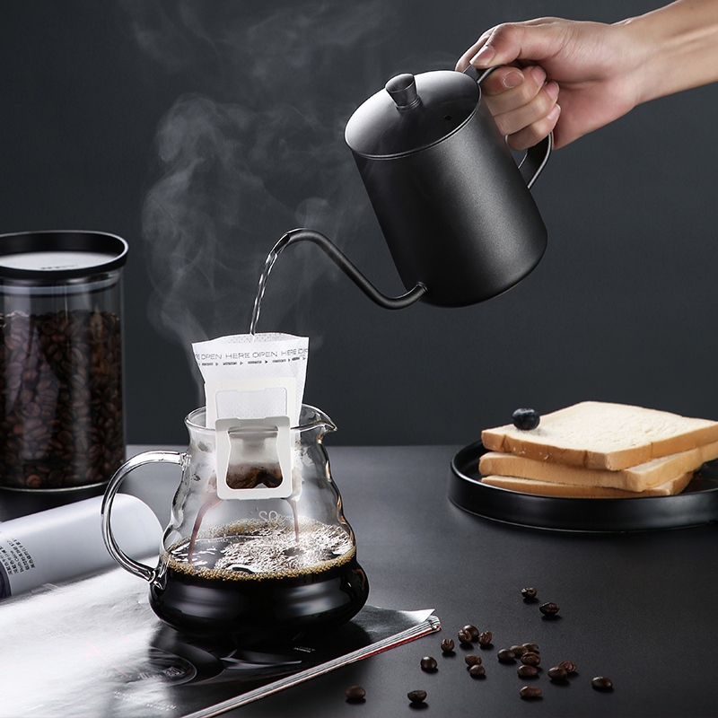 American seecin coffee hand brewer stainless steel spout pot household coffee utensils hanging ear punch coffee long mouth pot