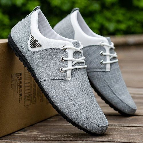 Рабочая летняя дышащая нескользящая тканевая универсальная повседневная обувь, низкие туфли, в корейском стиле