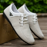 Рабочая летняя дышащая нескользящая тканевая универсальная повседневная обувь, низкие туфли, в корейском стиле