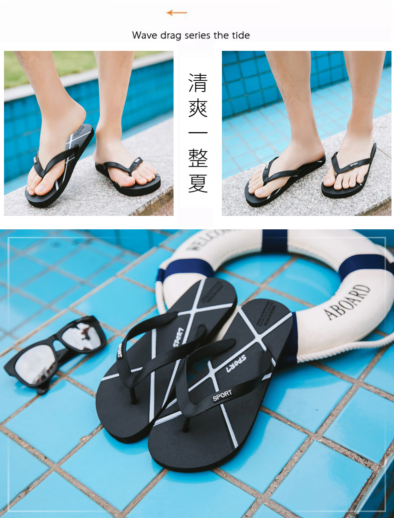 2018 người đàn ông mới của dép mùa hè thủy triều của nam giới ngoài trời flip flops dày non-slip mềm dép mặt đất hoang dã giày bãi biển