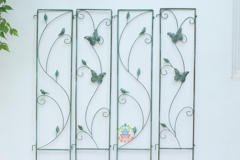 Combination square flat flower stand flower curtain butterfly bird screen fence