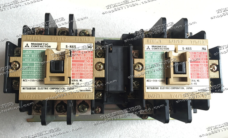 Original installation Mitsubishi MITSUBISHI duplex interlock contactor S-2XK65 220VAC 110VAC