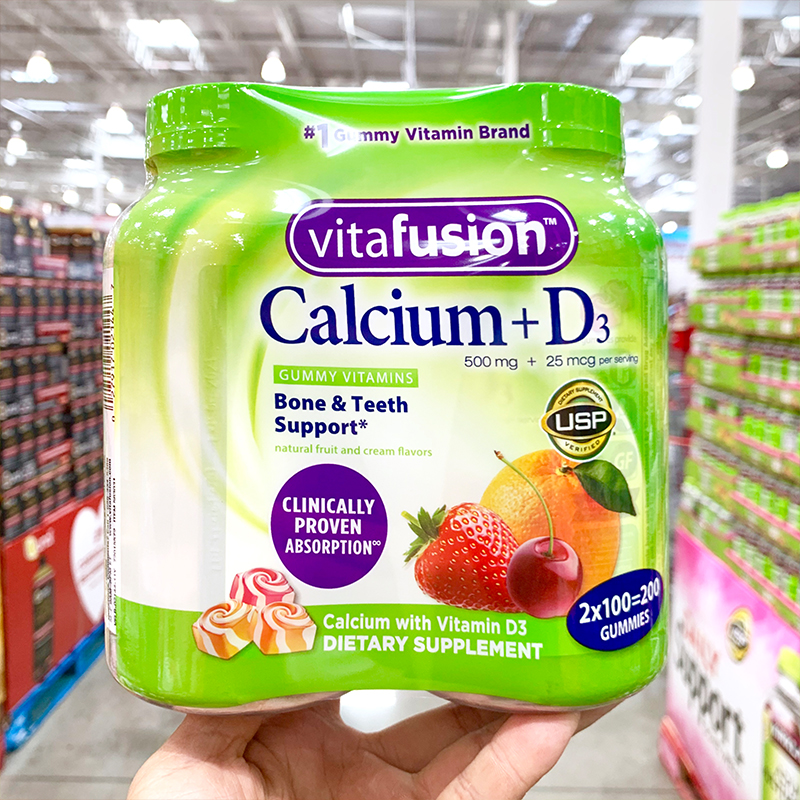eBuy Vitafusion Calcium Gummies VD Adult Calcium Fruit Flavor 500mg High Calcium 200 Capsules
