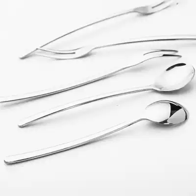 German plazotta 304 stainless steel dessert spoon coffee spoon fruit fork small fork household small spoon