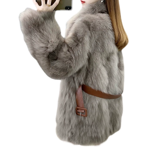 Прилидная бренда имитация Fox Fur Grass Jacket Женская мода модная мода Tide Новая взрывная мех интегрированная фракция для волос преодолена