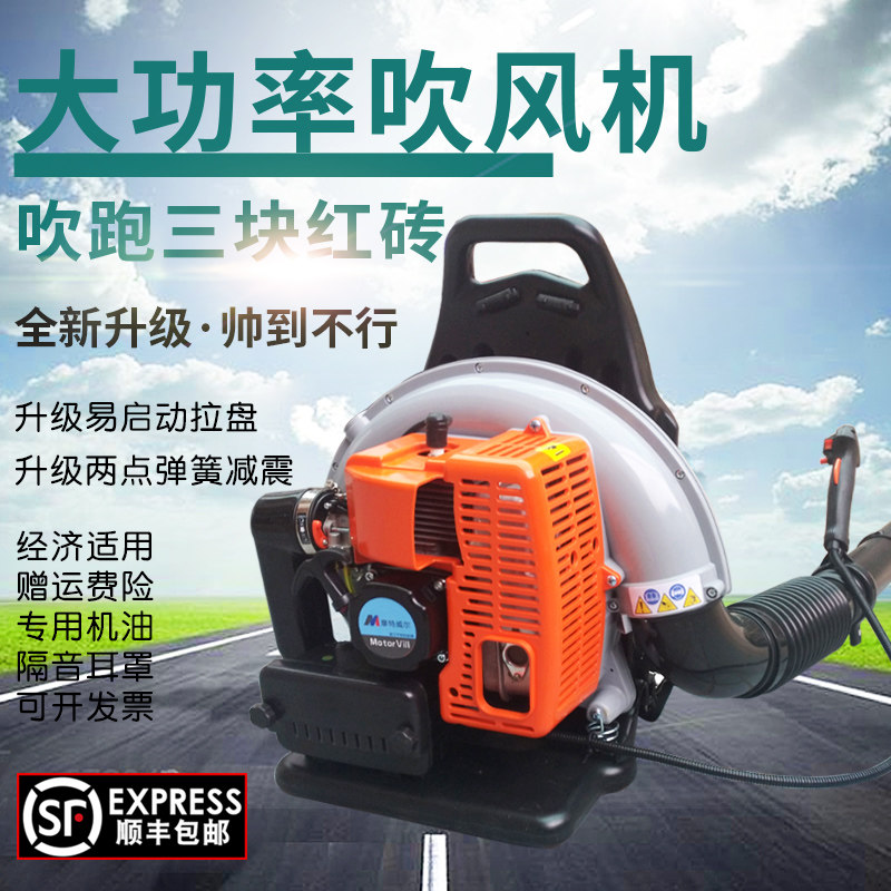 Gasoline hair dryer back type greenhouse blowing snow artifact high power engineering fan blowing fallen leaves blowing vegetables fire extinguishing date blowing machine