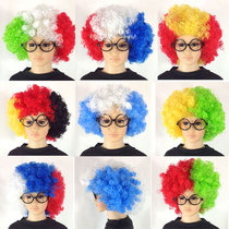 Exploding Head Wig World Cup Games Stage Performance Children Adult Men And Women Universal Fans Color Wigs