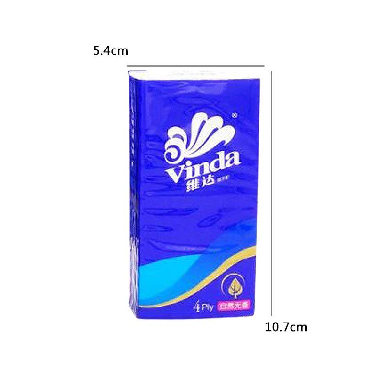 Vinda tissue paper Handkerchief V0005 Blue classic 4-layer long version of fragrance-free hotel napkin 10 wrapped full 15