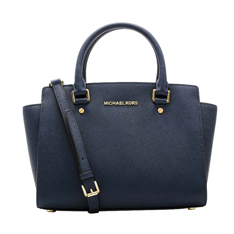 Authentic Mk Women's Wing Bag, American Michael Kors Genuine Leather Medium Smiley Bag, Cowhide Tote for Commuting, Trendy