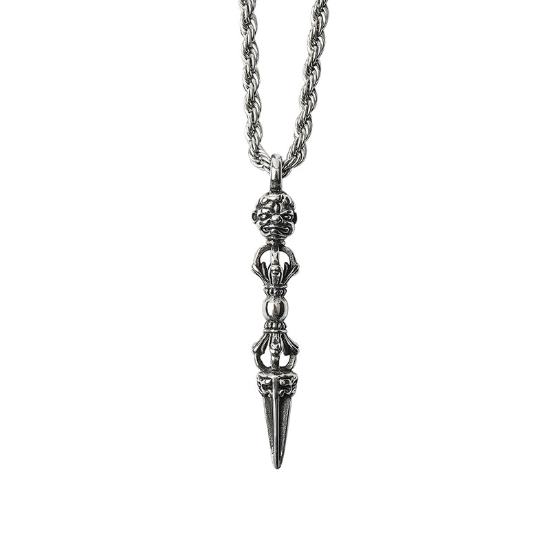 ROADLATIVE original new street trend Clown scepter Punk Titanium steel pendant jewelry Trend brand necklace men