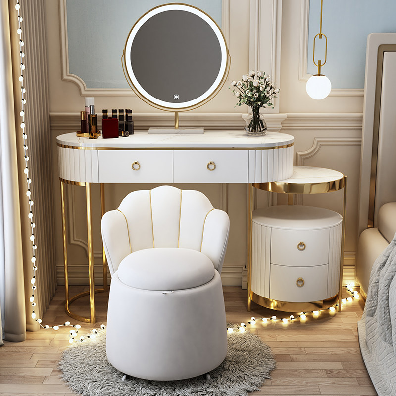 Nordic Light Extravagant Bedroom Make-up Bench Modern Minimalist Containing Cabinet Integrated Net Red Ins Extremely Simplified Makeup Table Small Family Style