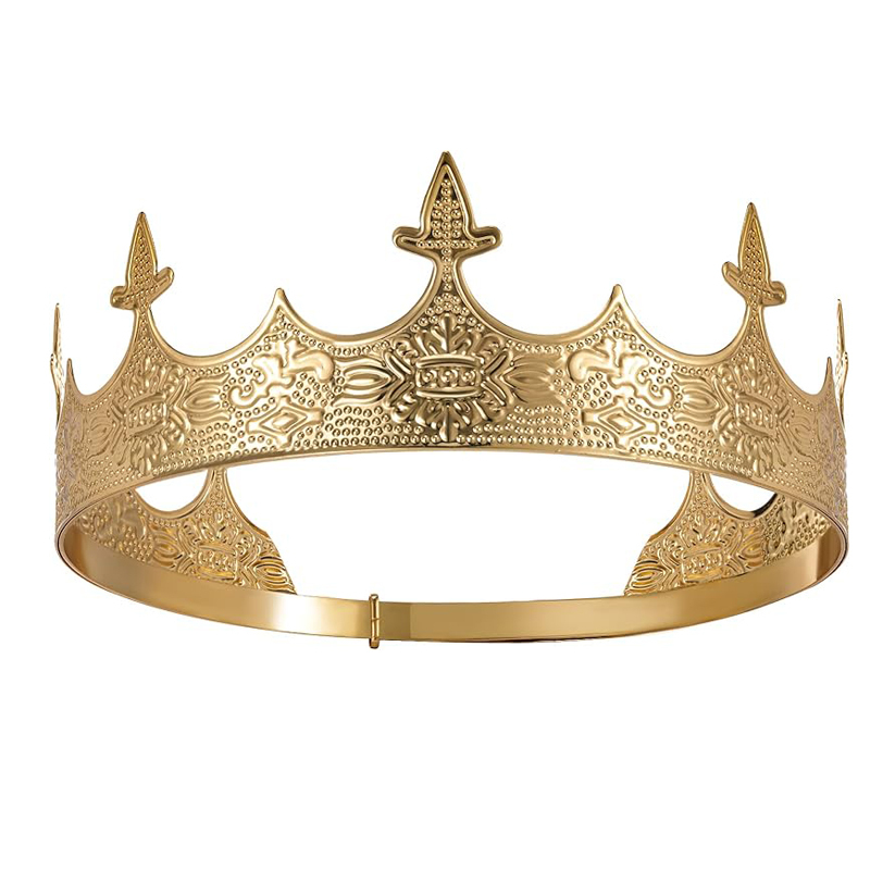 European and American Men's King's Birthday Crown Headpiece, Crown Prince Vintage Palace Crown, Performance Props, Beauty Queen Selection European and American Men's King's Birthday Crown Headpiece, Crown Prince Vintage Palace Crown, Performance Props, Beauty Queen Selection