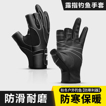 Cross-border Exploits Outdoor Camping Truffle Three Finger Fishing Gloves Men And Womens Anti-Slip Sports Riding Anti-Cold And Warm