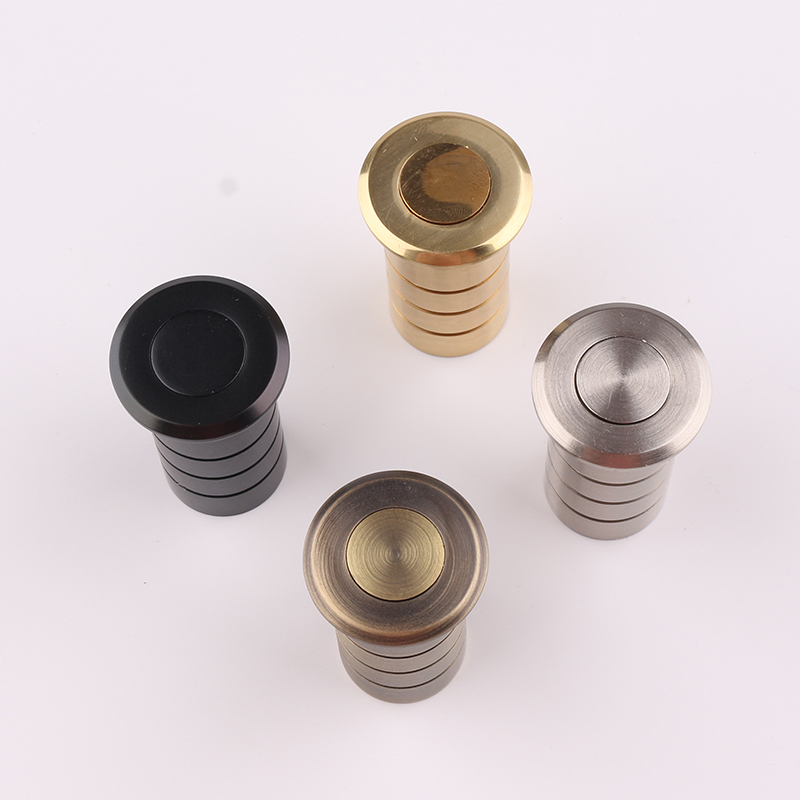 Full copper bolt dust protector black ground pin primary and secondary door double door cover thickened concealed pin dust protector anti-sand cylinder