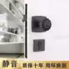Yibili American simple Black bedroom door lock Silent indoor solid wood door handle French spherical wood door lock