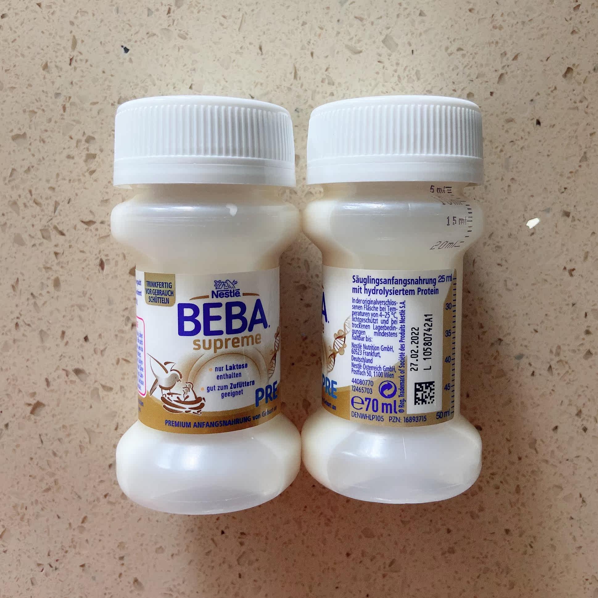 Germany's Nestle Beba BEBA Supreme Edition water milk high-end baby liquid milk milk Pre segment full segment milk 70ml