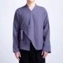 Quần áo nam phong cách Trung Quốc đeo chéo Hanfu cotton Trung Quốc vải lanh gió quốc gia quốc phục 