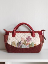Handmade fabric patchwork bag material bag handbag Flower Corner