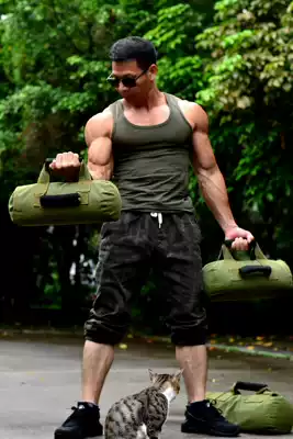 Luo Yuefei fitness equipment enhanced version of the strength bag physical training bag fitness muscle bag 12KG (empty bag)