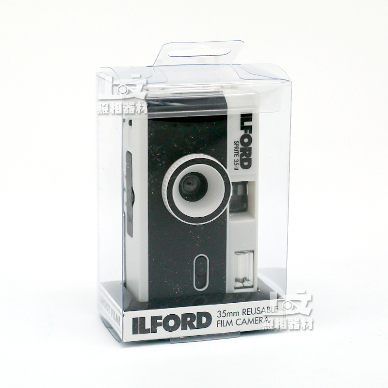 The British Ilford HARMAN 135 Point-and-Shoot Film Camera comes with flash non-disposable