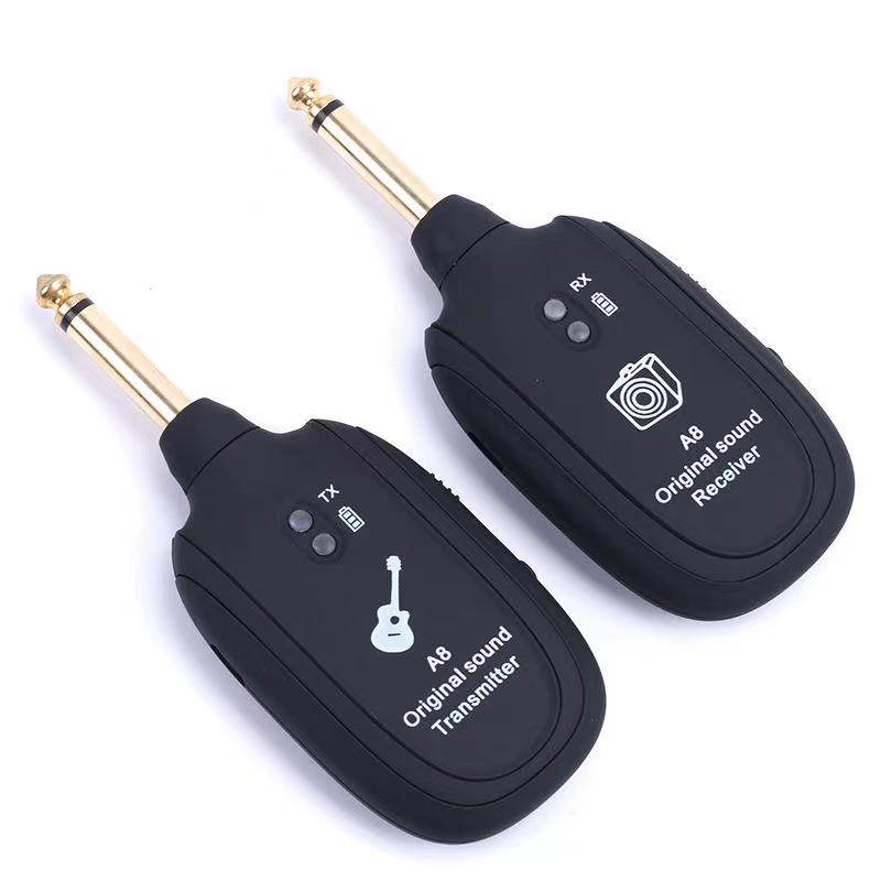 Charging guitar wireless receiver transmitter pickup and transmitting transmission system guitar wireless