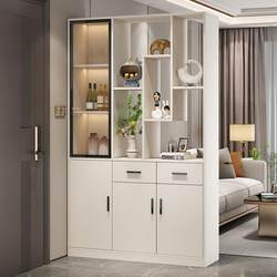 Accessible Luxury Style Solid Wood Entrance Door Entrance Cabinet Shoe Cabinet Integrated Guest Restaurant Wine Cabinet Partition Cabinet Hall Cabinet Screen